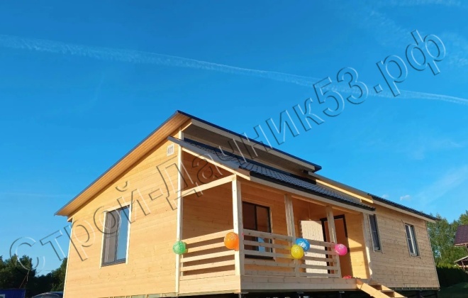 2 Каркасный дом Д-5, 12x8м, 96 М², Новгородская область, Валдайский район, посёлок Яжбелцы (2)